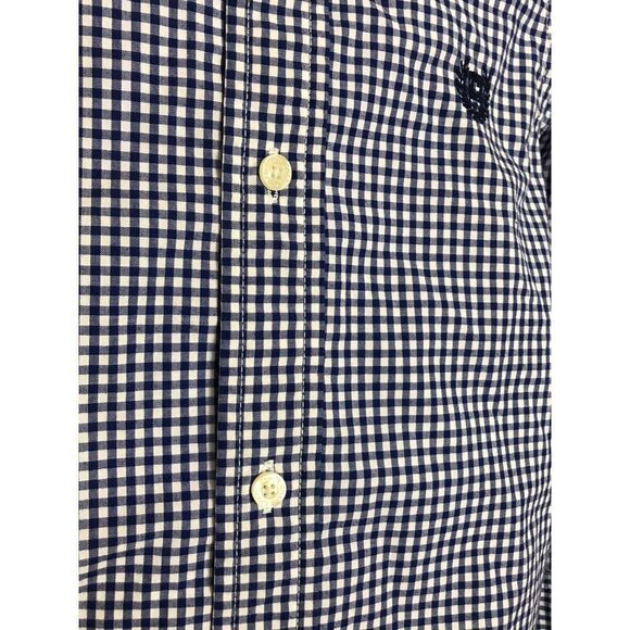 Chaps 3/3T Boys Long Sleeve Button Down Shirt Blue White Gingham Checks Plaid - Picture 3 of 6